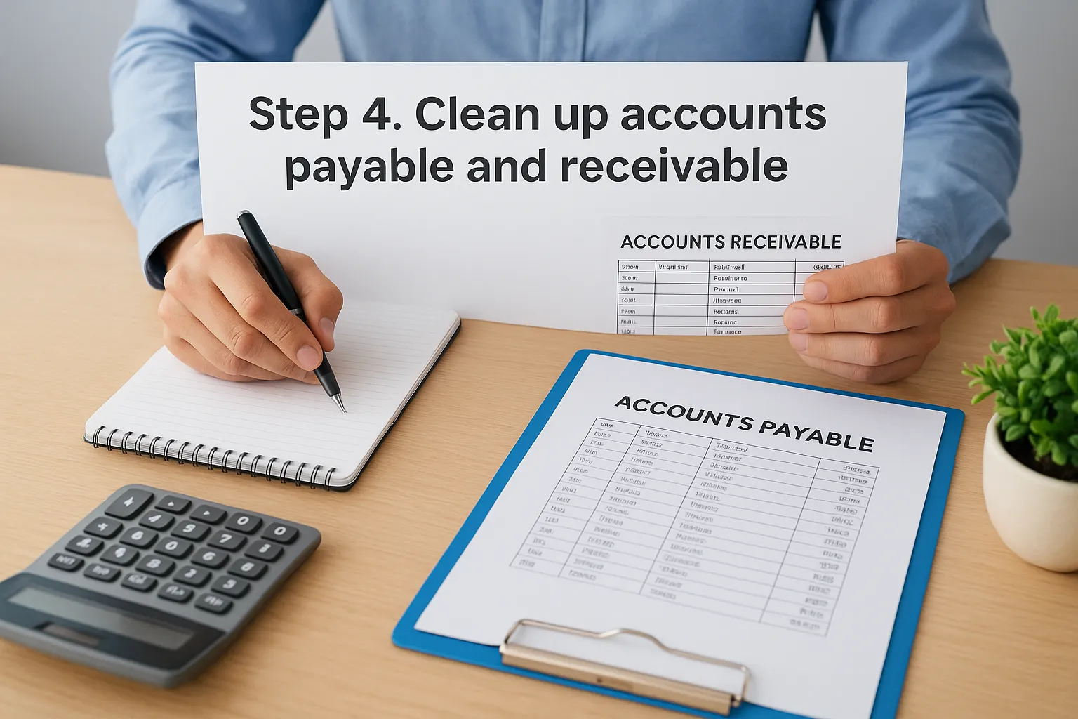 Step 4. Clean up accounts payable and receivable