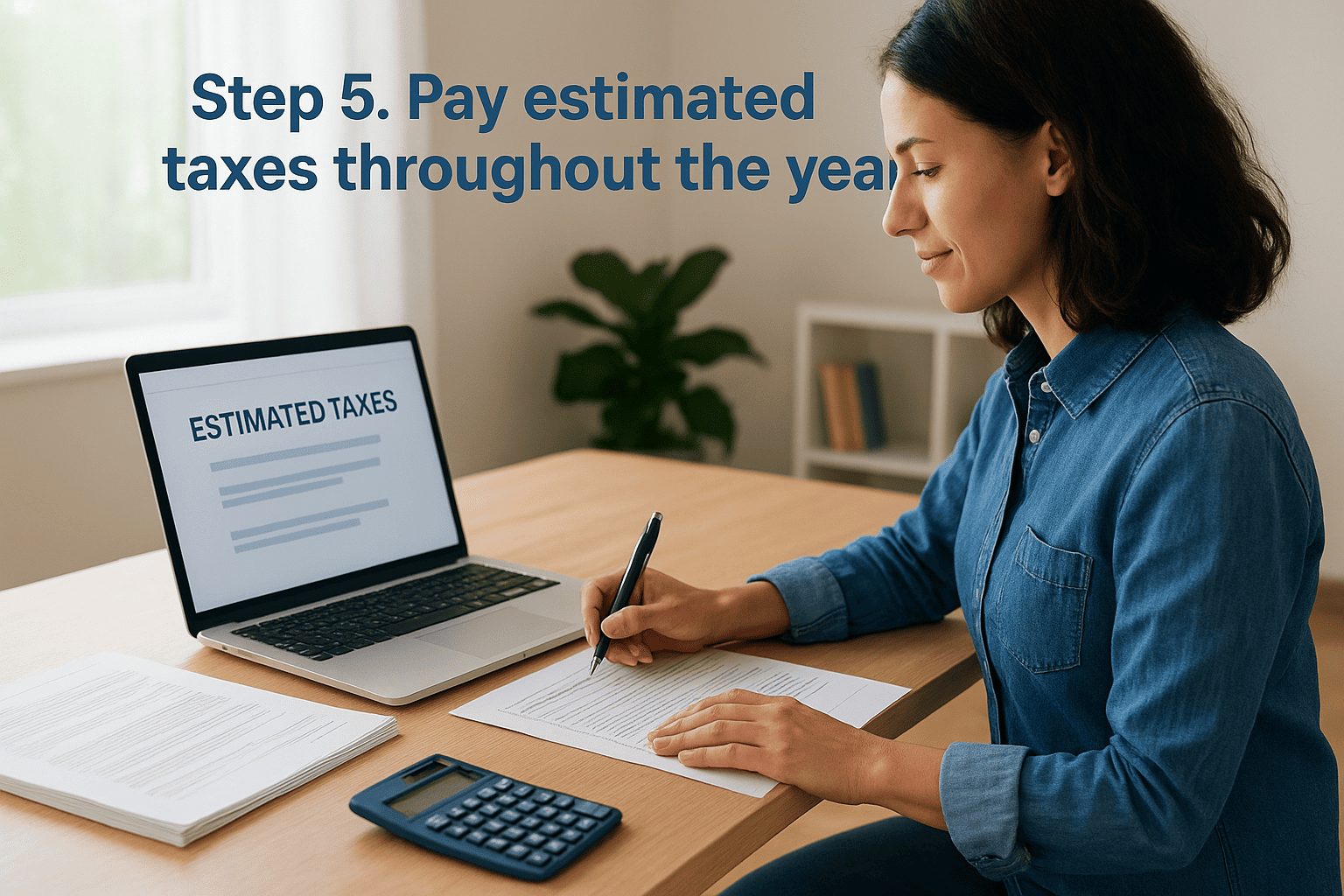 Step 5. Pay estimated taxes throughout the year