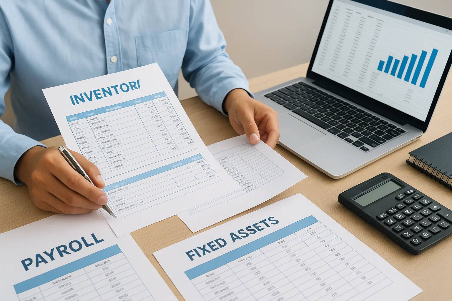 Step 5. Review payroll, inventory, and fixed assets