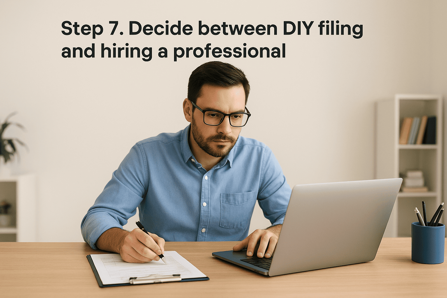 Step 7. Decide between DIY filing and hiring a professional