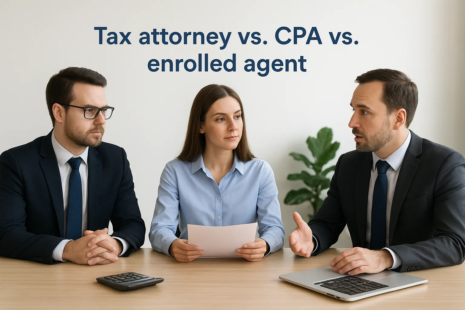 Tax attorney vs. CPA vs. enrolled agent