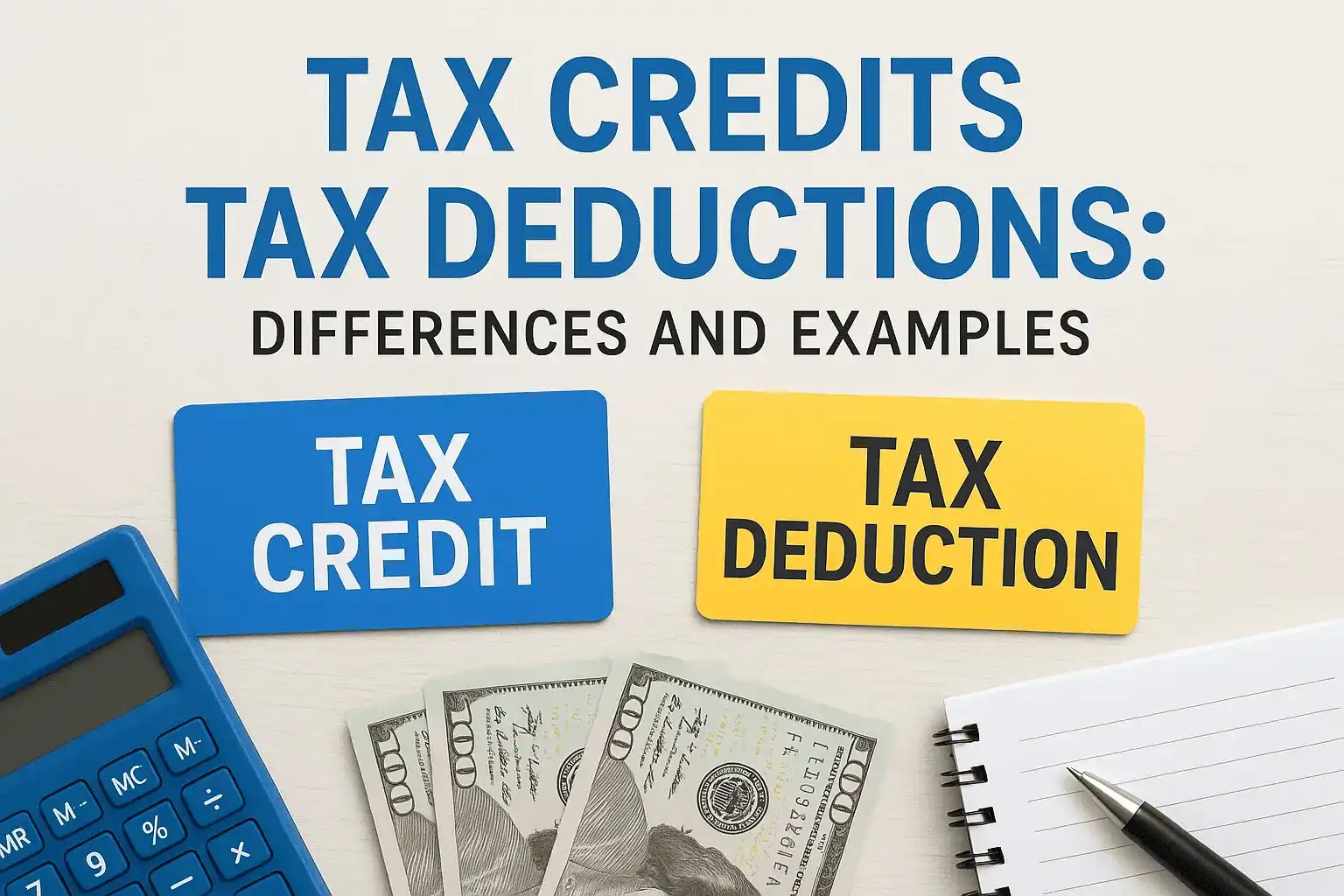 tax credits vs tax deductions