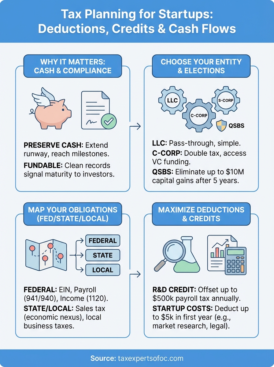 tax planning for startups infographic