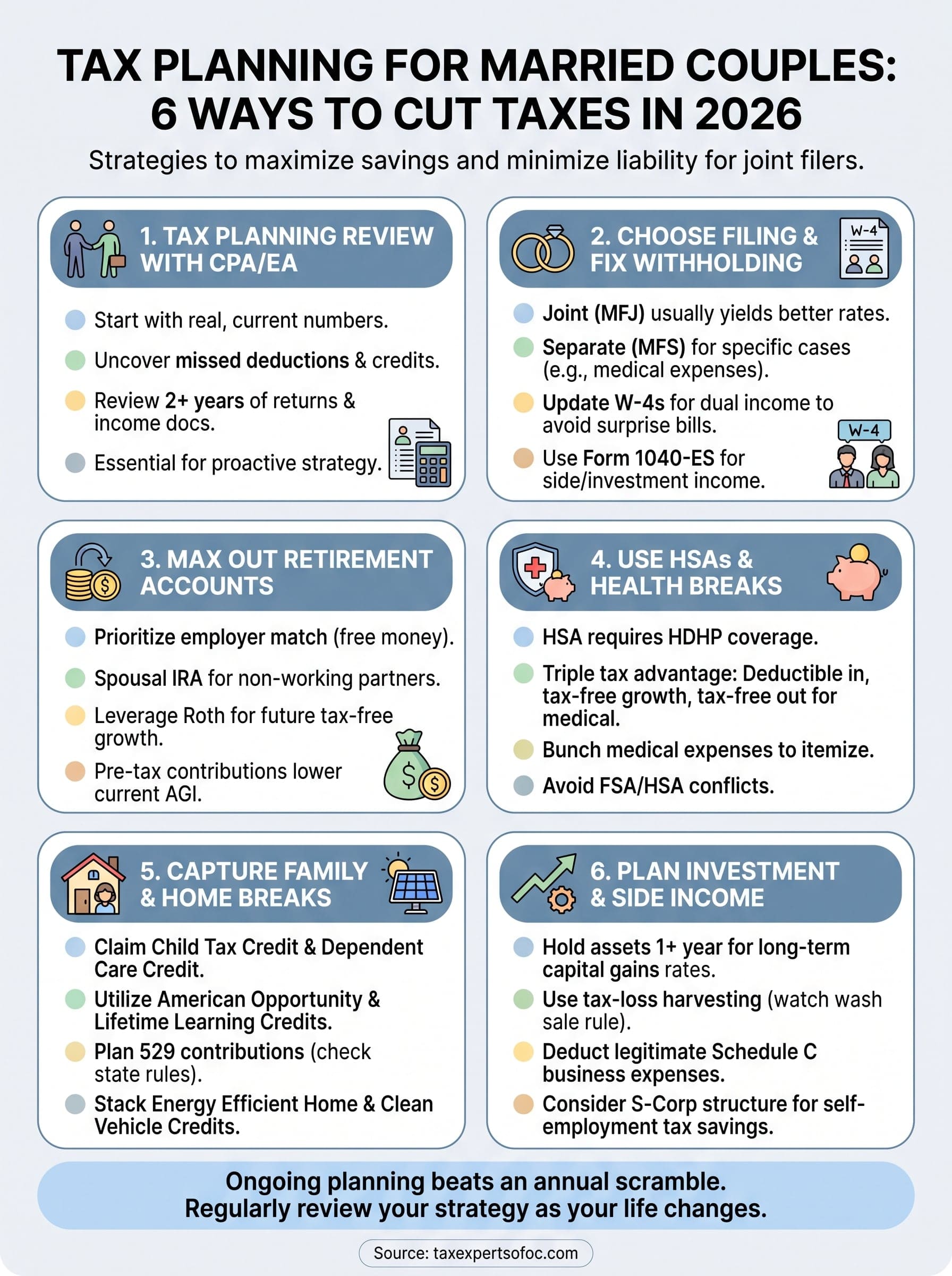 tax planning married couples infographic