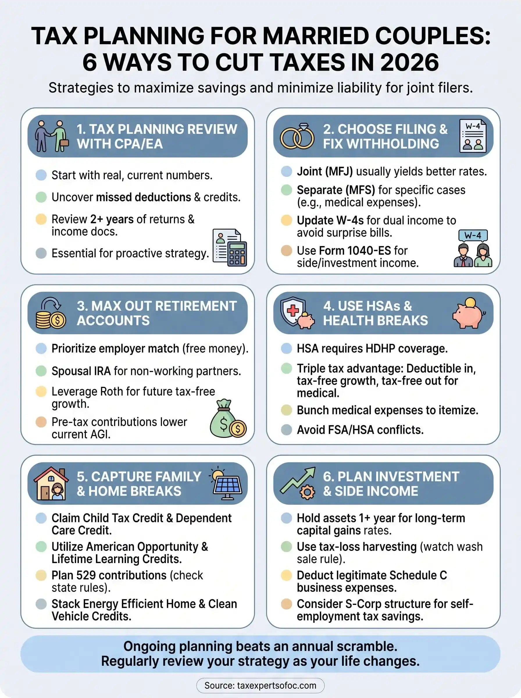 tax planning married couples infographic