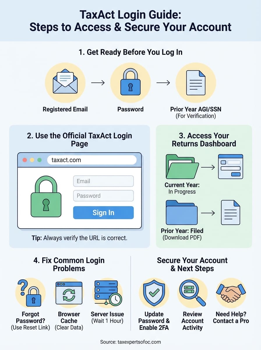 taxact login infographic