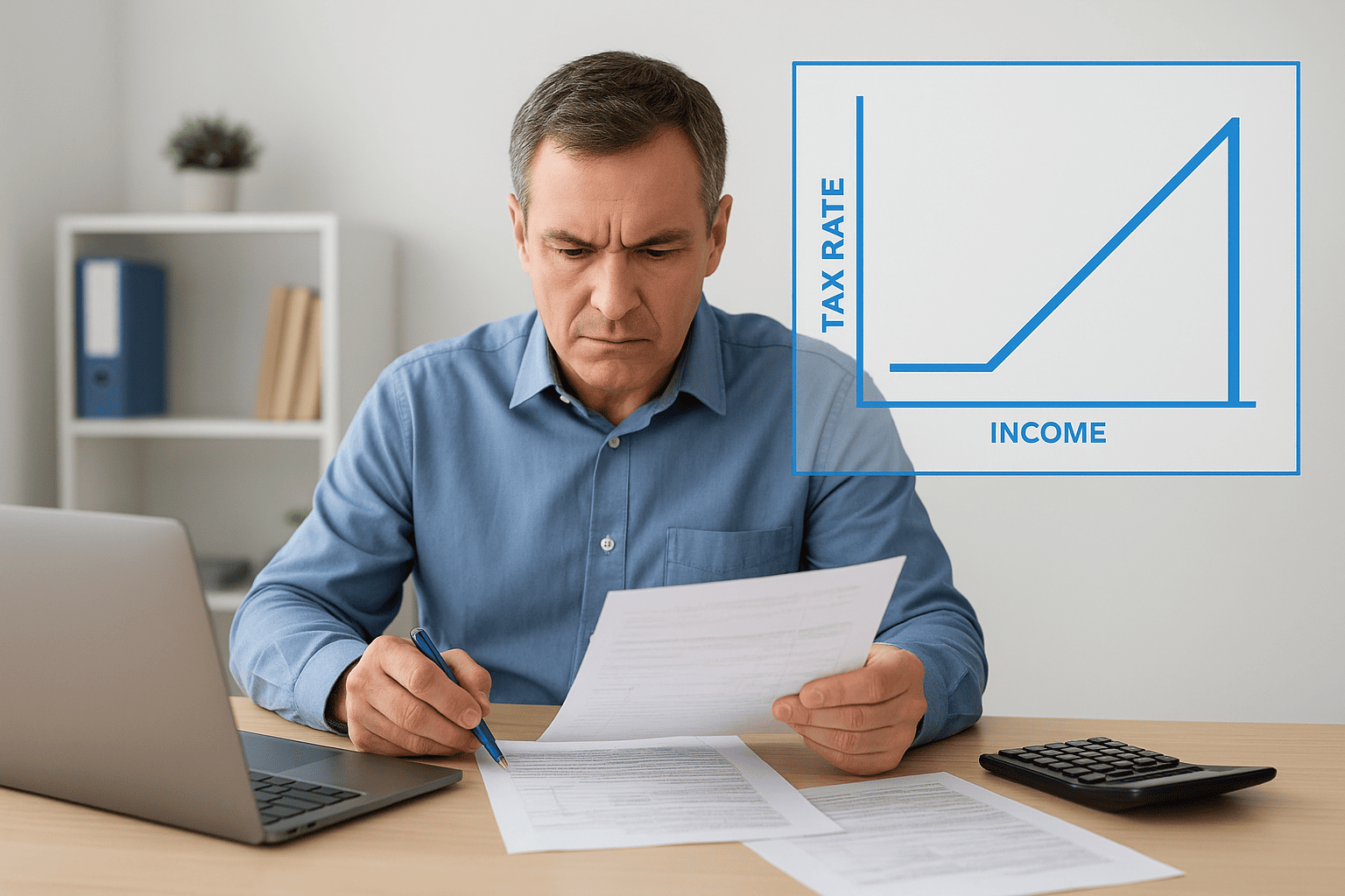 The compressed tax brackets problem