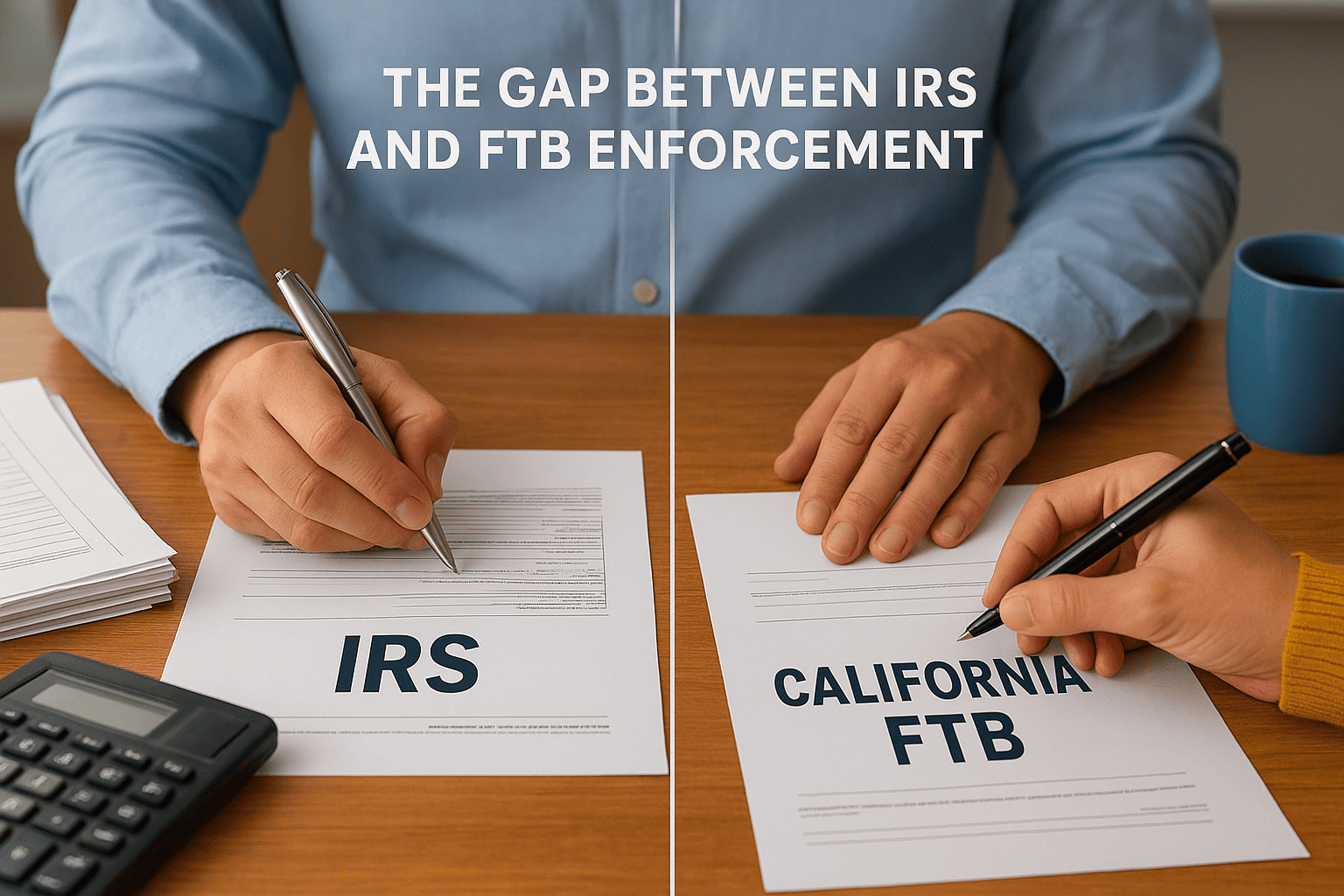 The gap between IRS and FTB enforcement