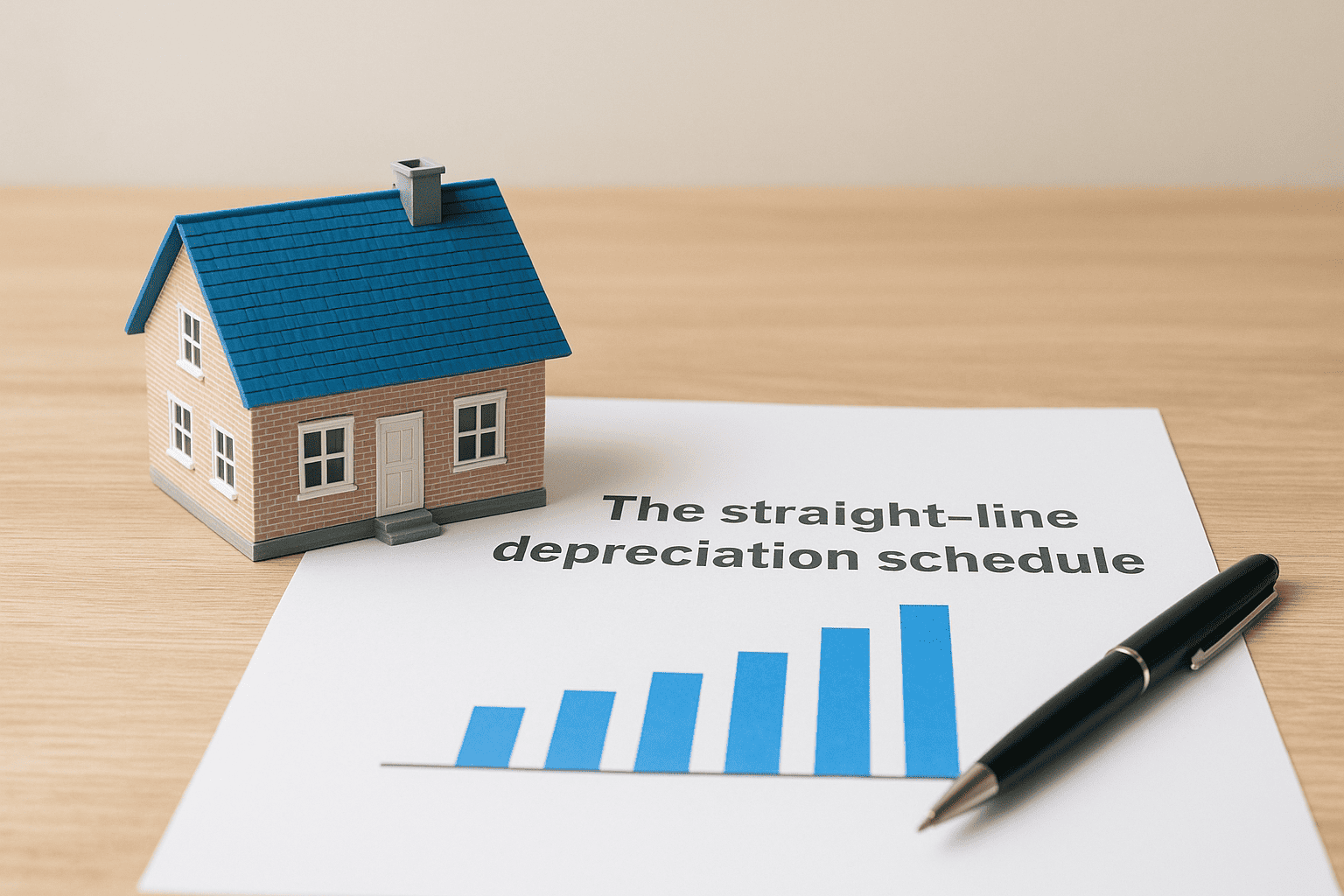 The straight-line depreciation schedule