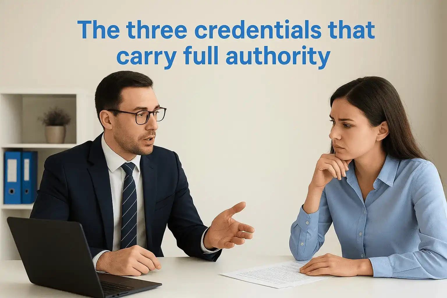 The three credentials that carry full authority