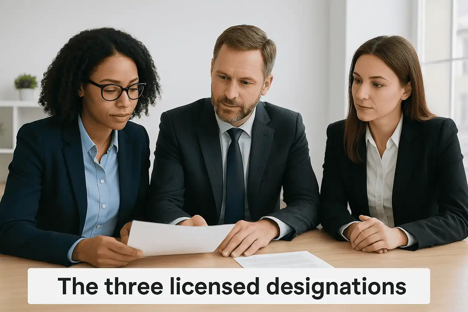 The three licensed designations
