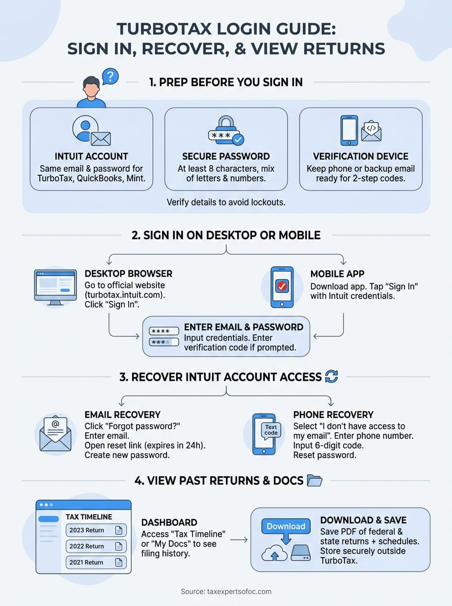 turbotax login infographic