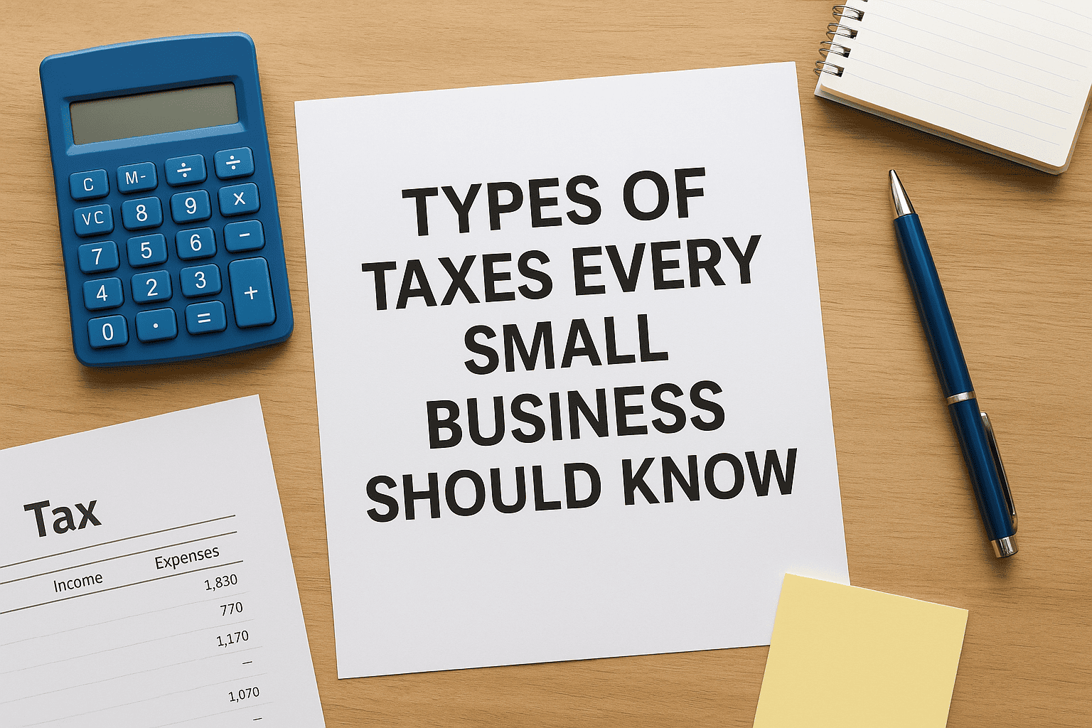 Types of taxes every small business should know