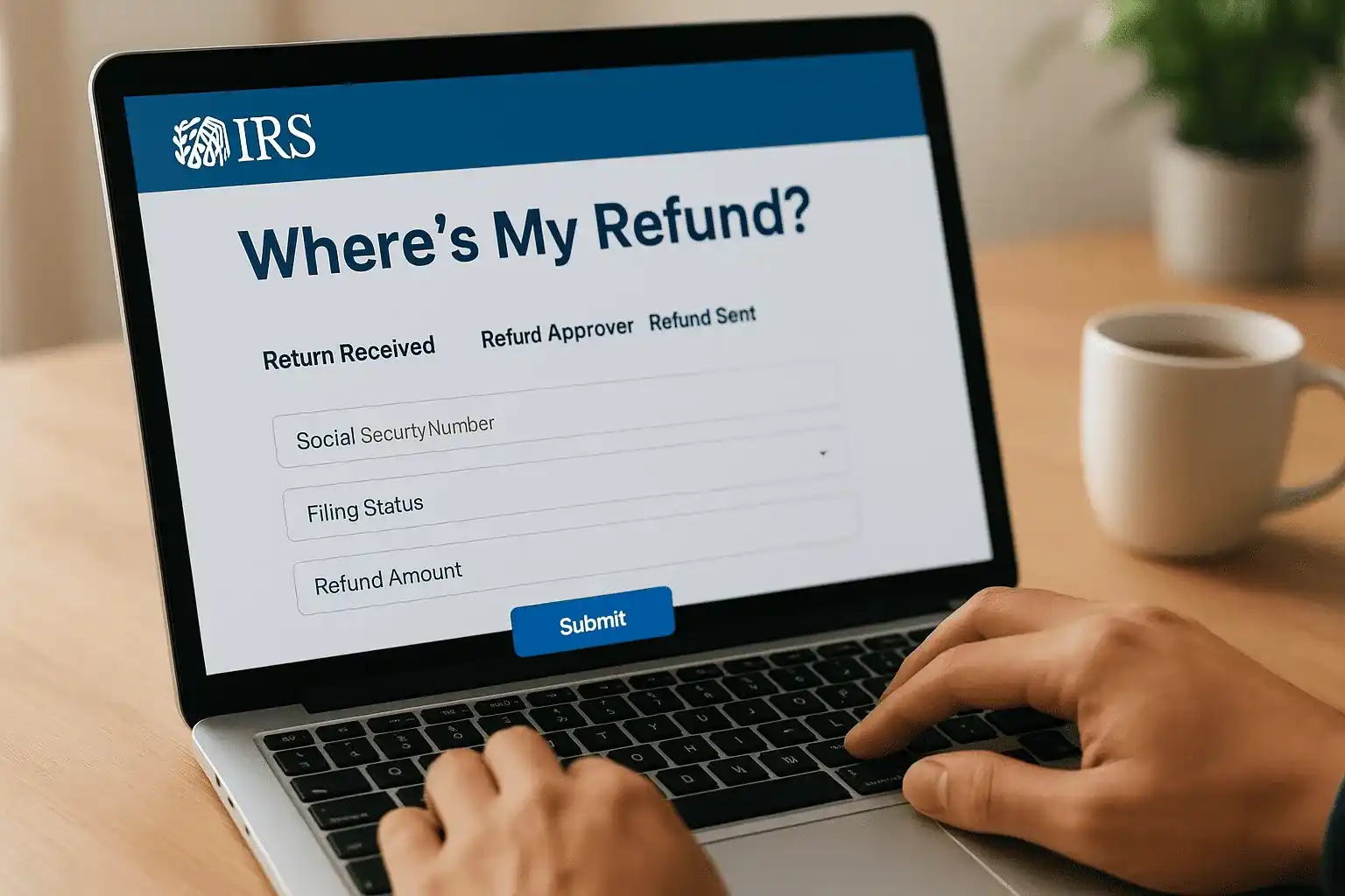 Use "Where's My Refund?" on the IRS website