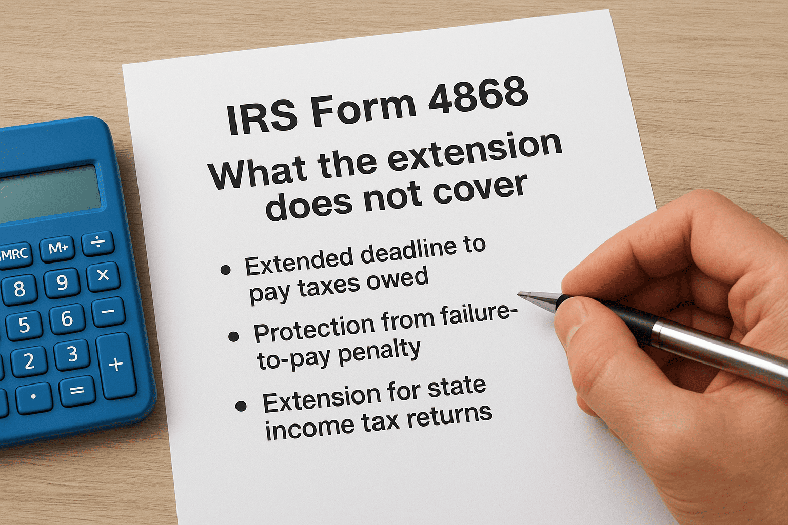 What the extension does not cover