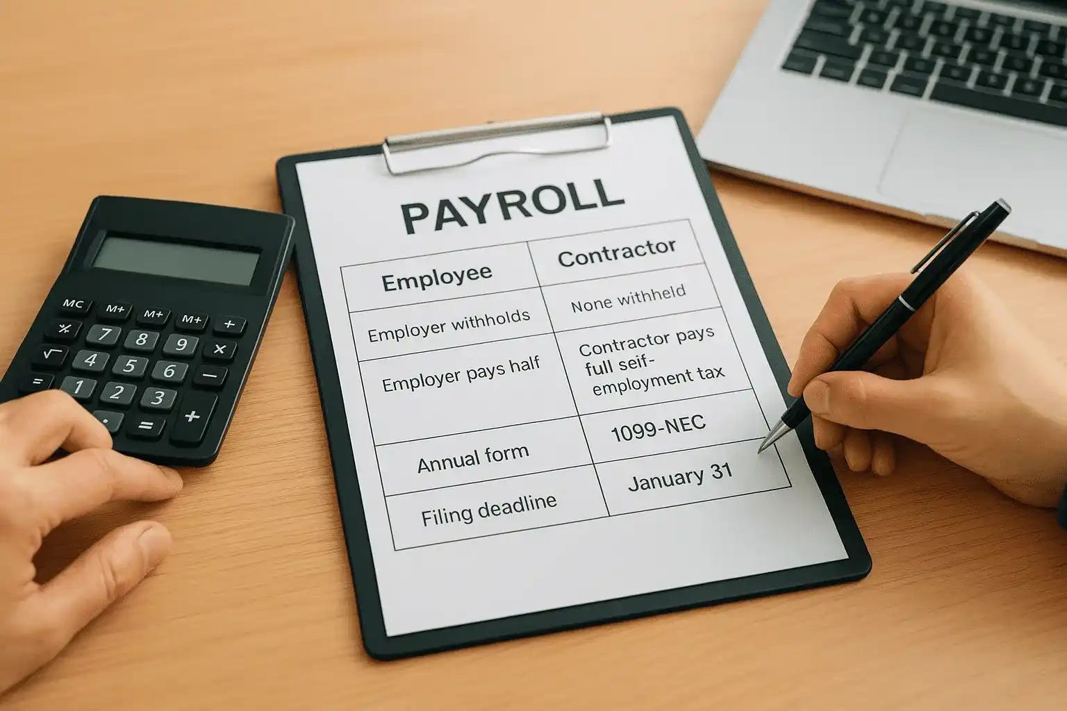 Why contractor payroll is different from employee payroll