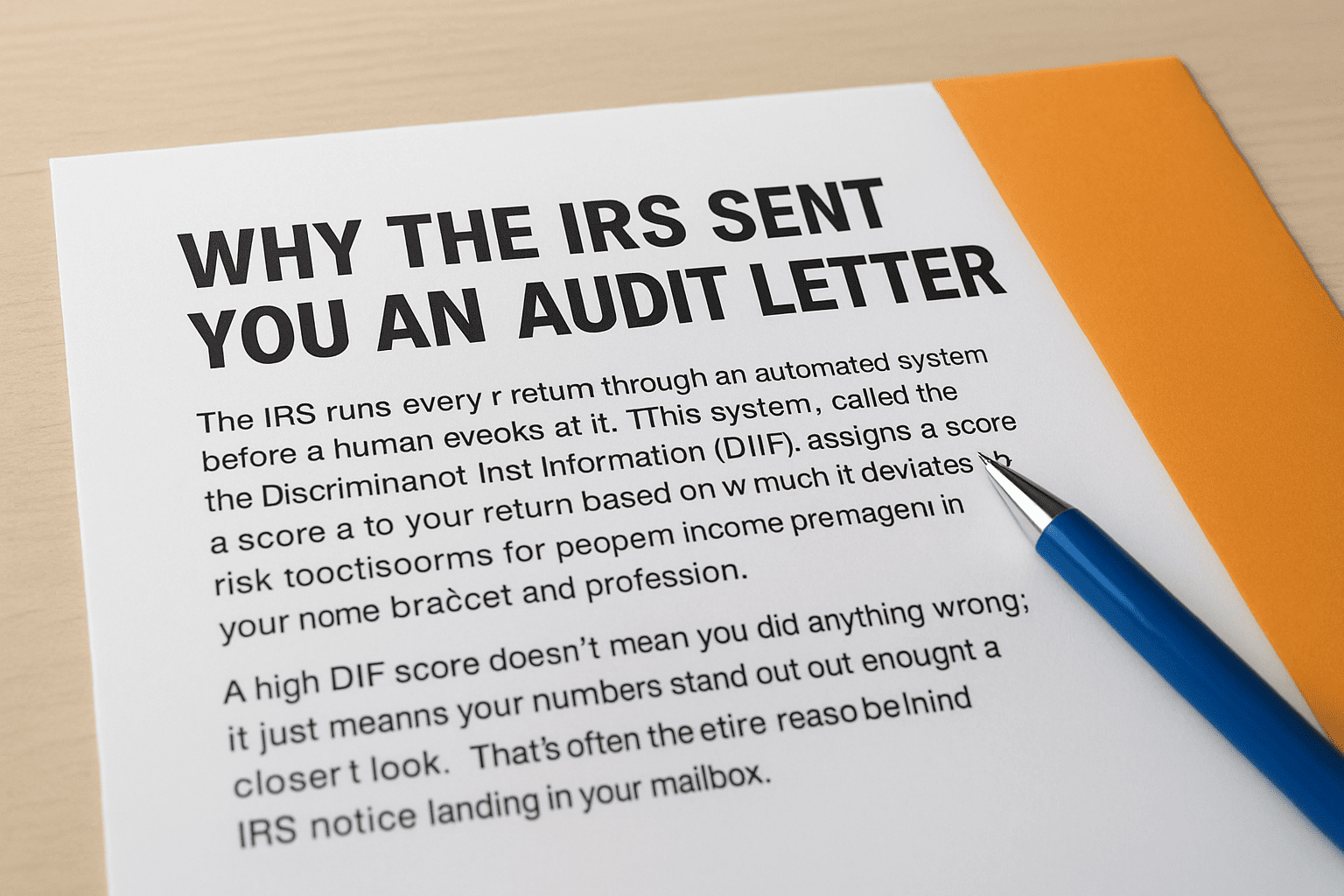 Why the IRS sent you an audit letter