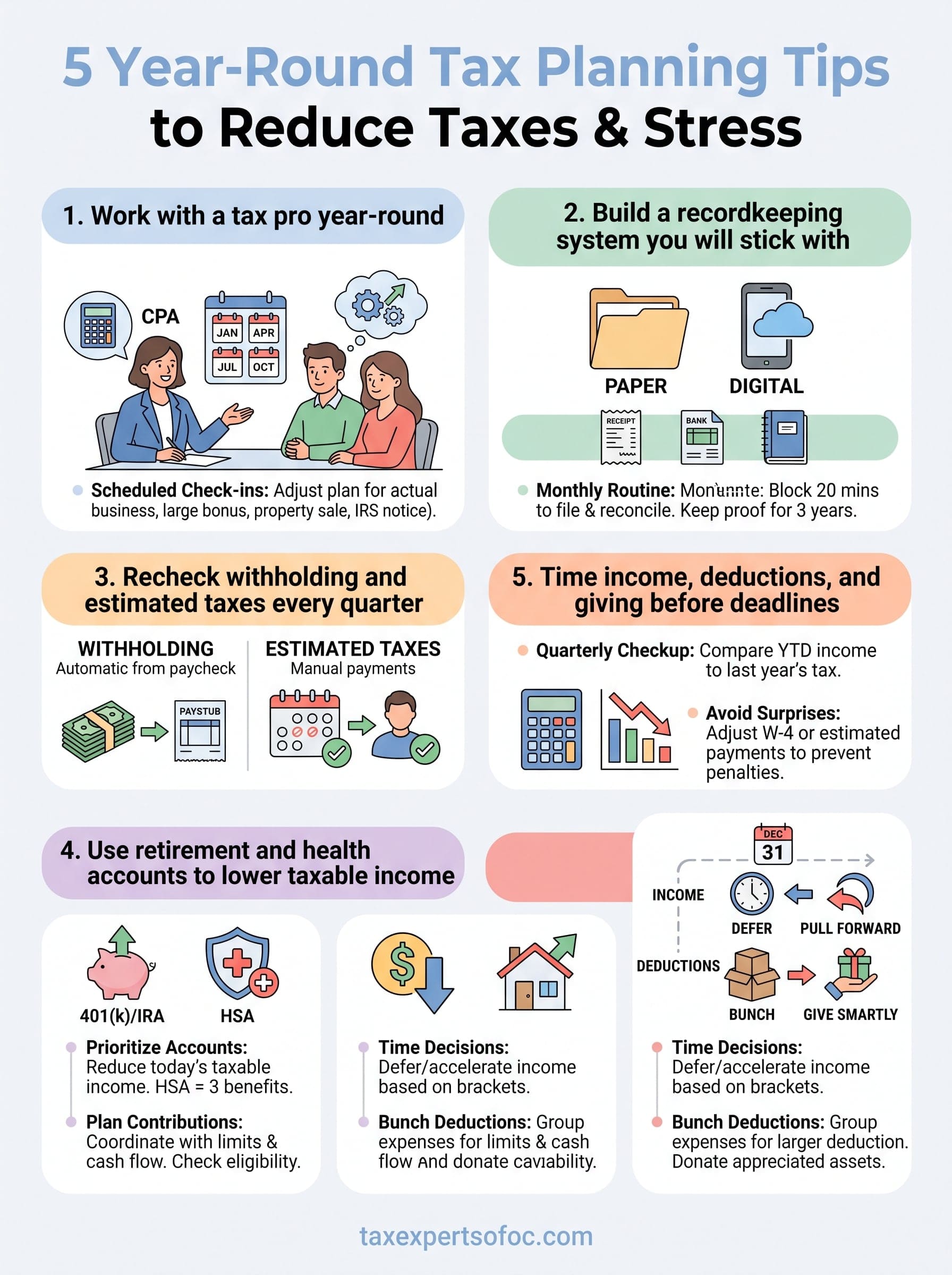 year round tax planning infographic