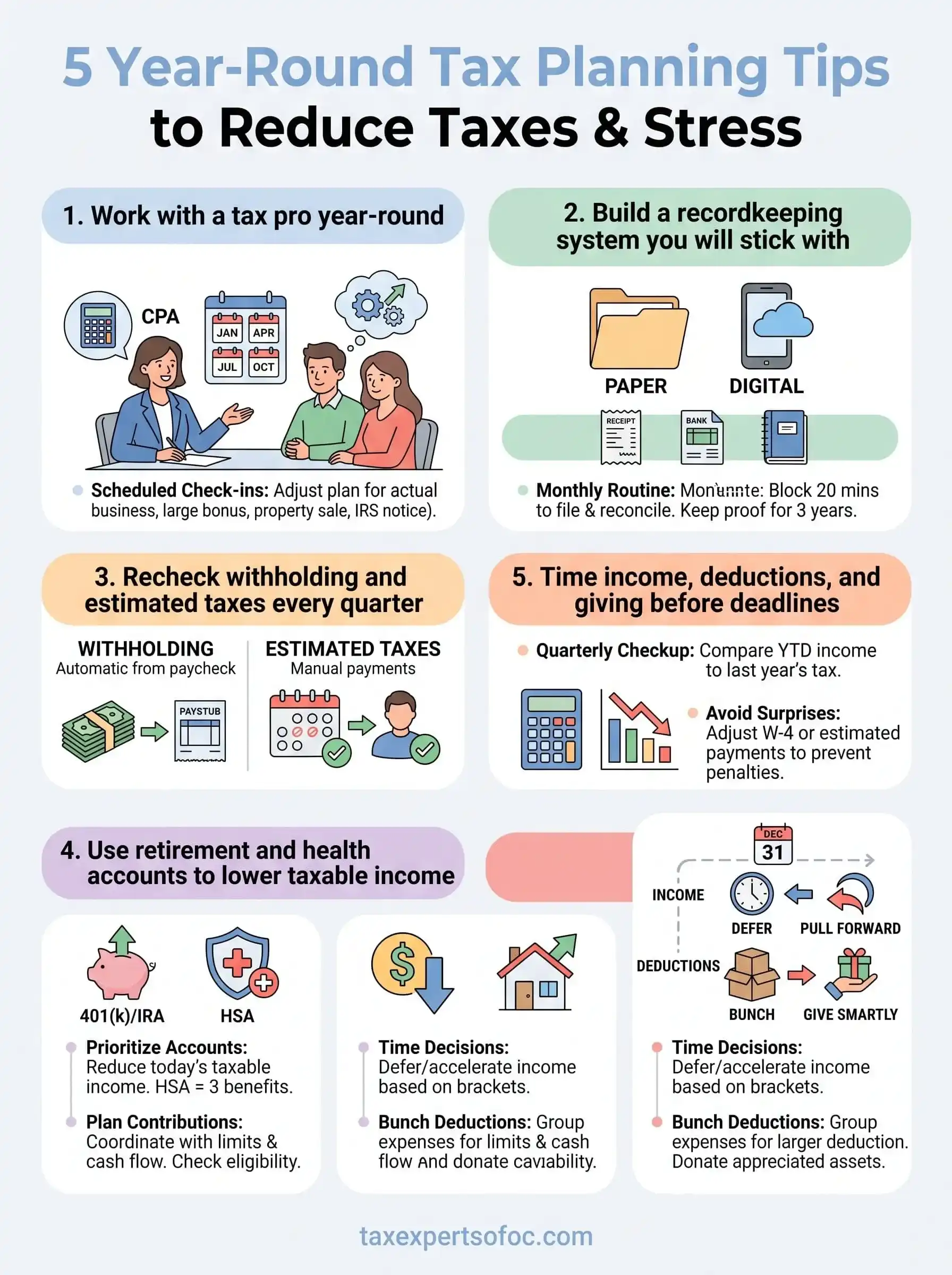 year round tax planning infographic